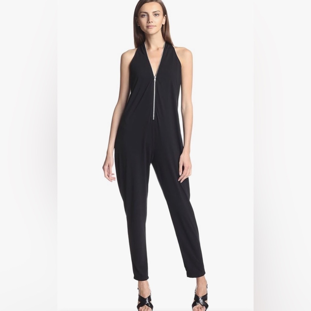 Religion black zipped jump suit Sz M
